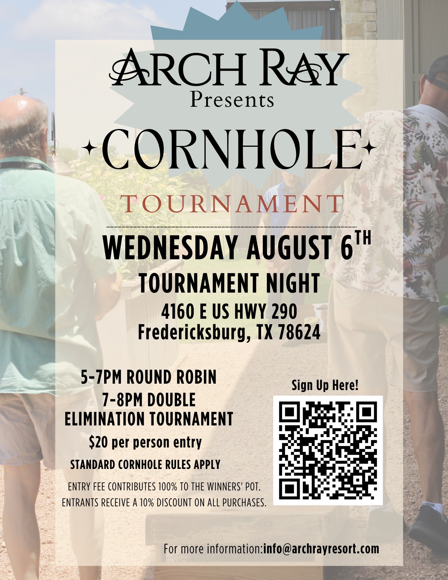 fredericksburg texas cornhole tournament