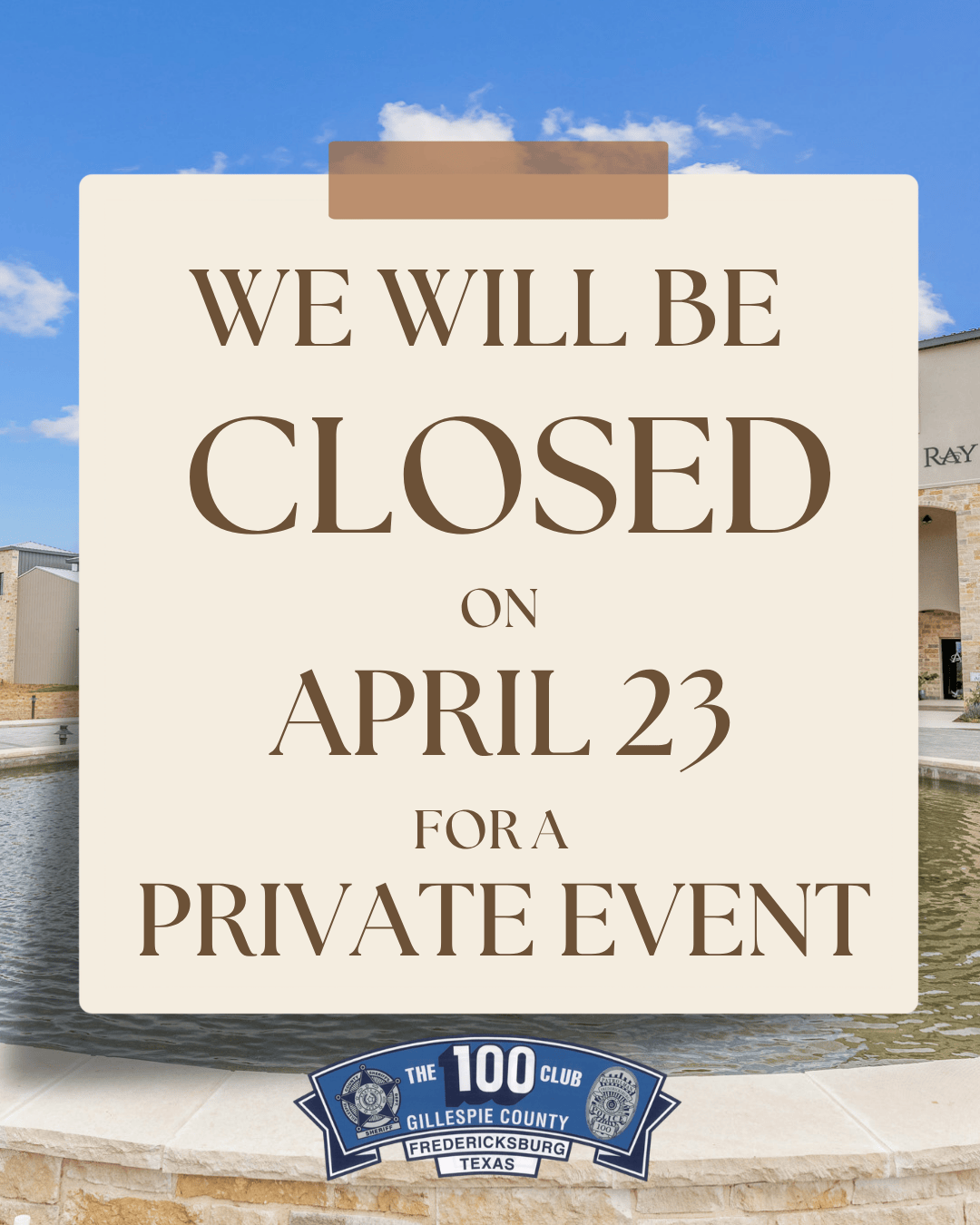 April 23 Closure