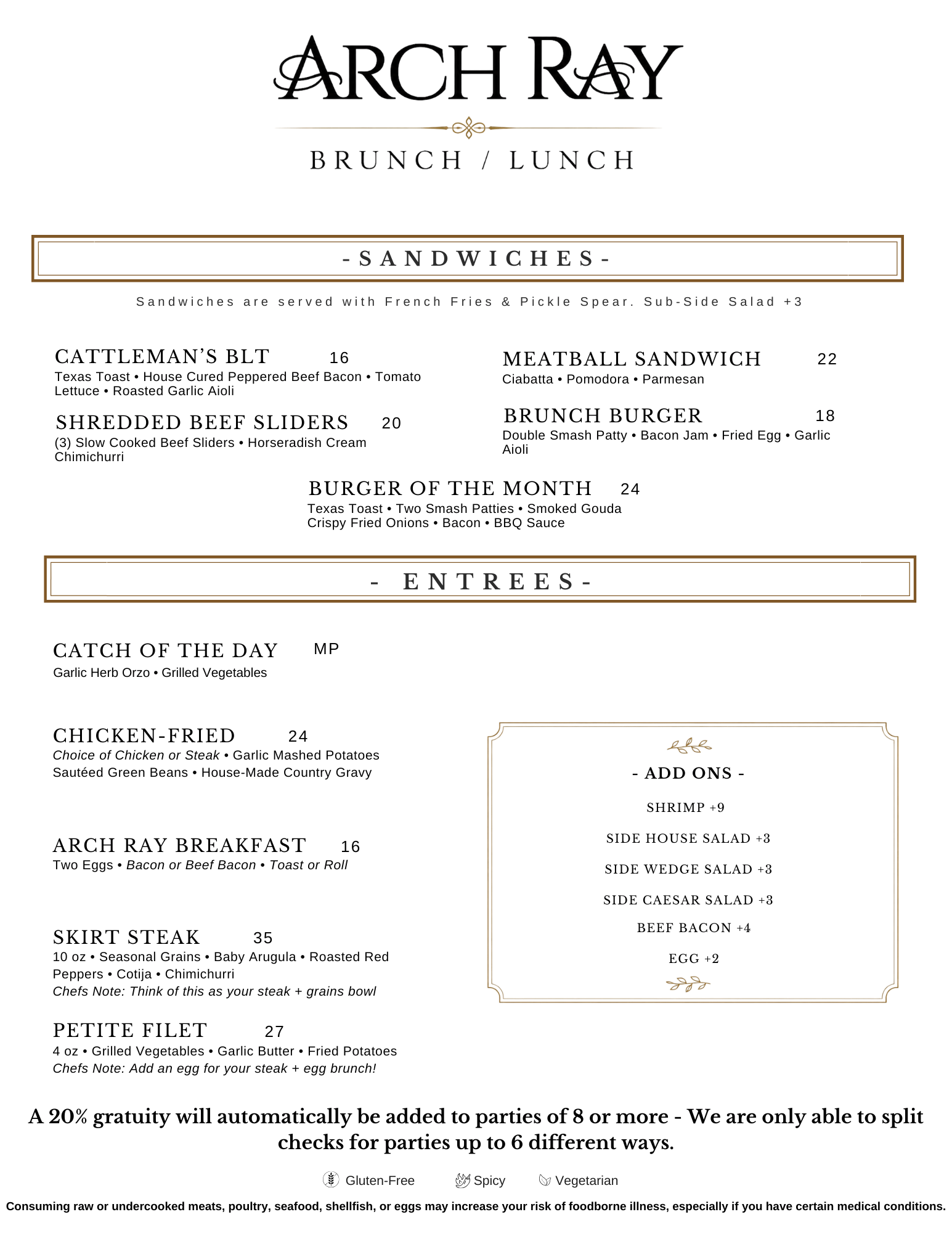 New BrunchLunch Menu 51326