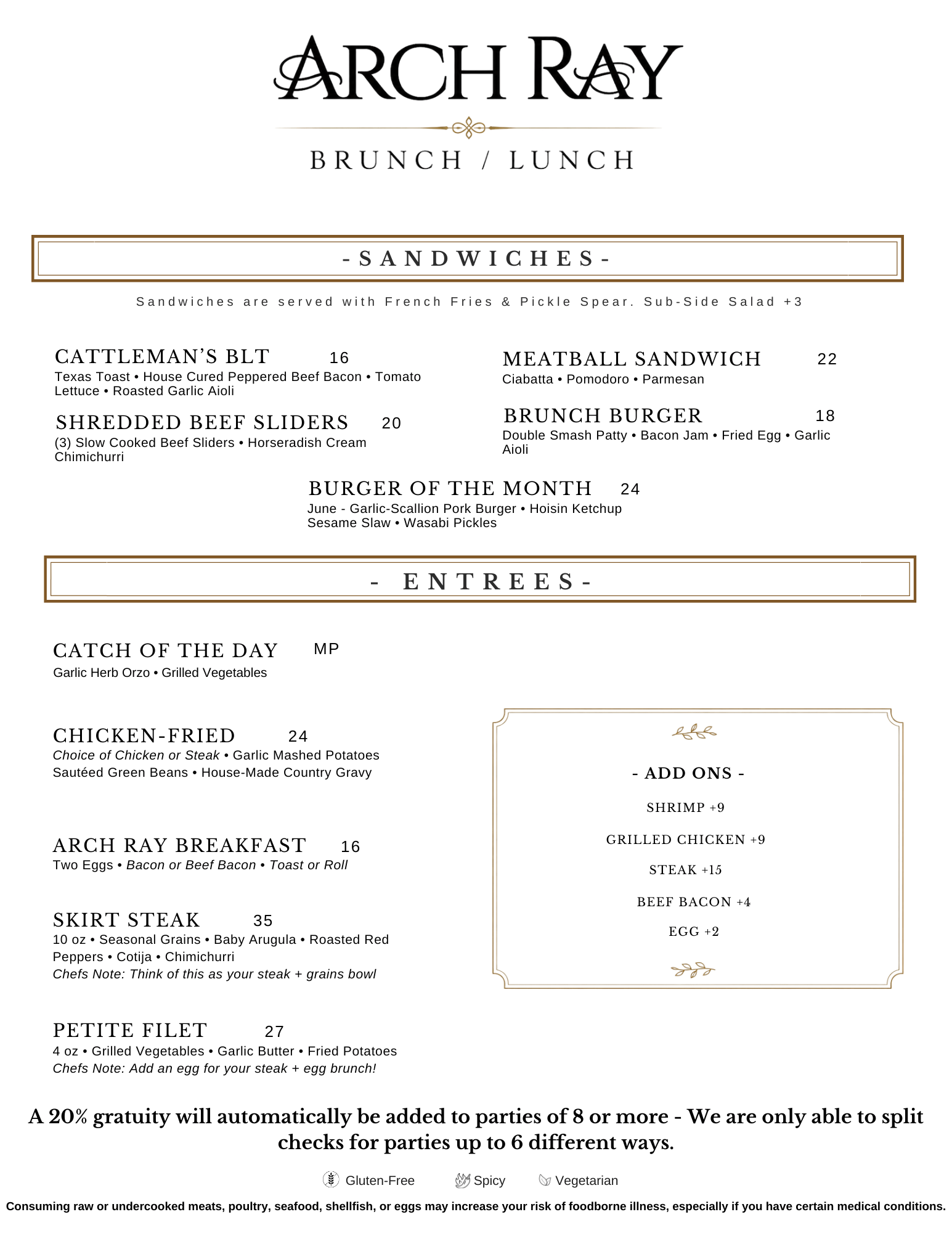 New BrunchLunch Menu 51326